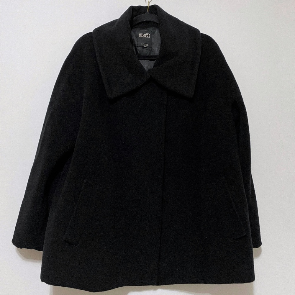 Hilary Radley Alpaca and Wool Blend Coat Womens 12 ** lining damaged **